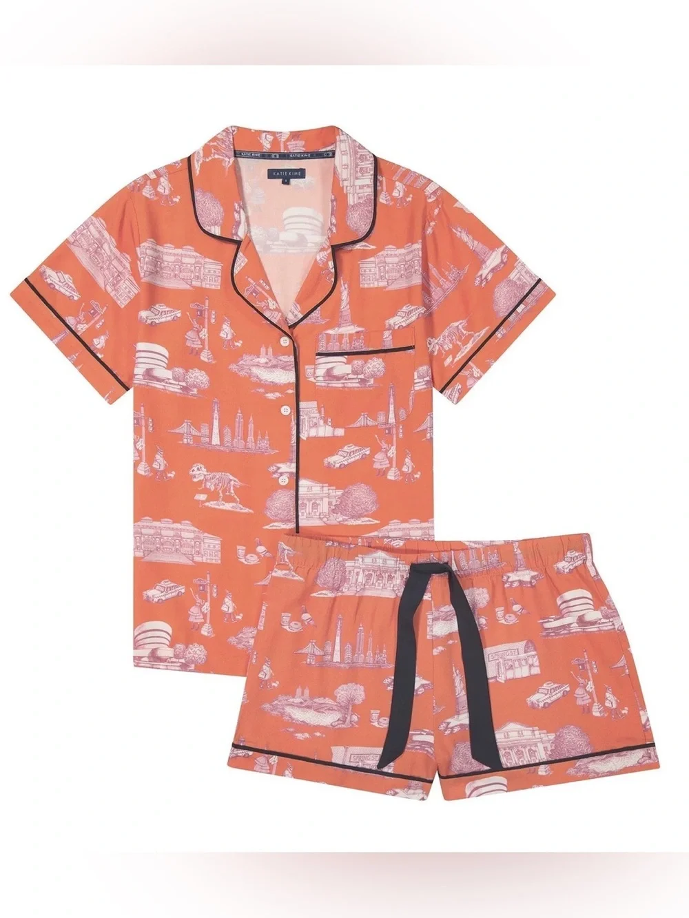 Katie Kime New York Toile Pajamas Short Set XS